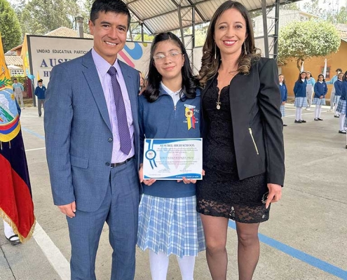 Estudiante de 7mo con mención honorífica