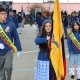 Estudiantes de Ausubel High School en ceremonia de abanderados - momentos Ausubel Cuenca
